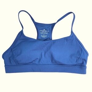 Antonio Melani Illuminate Racerback 4-Way Stretch Sports Bra Slate Blue (Size M)